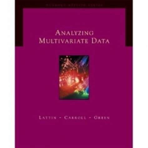 Analyzing Multivariate Data With Cd Rom
