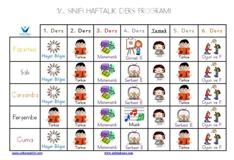 Anaokulu ders programı Pinterest. 