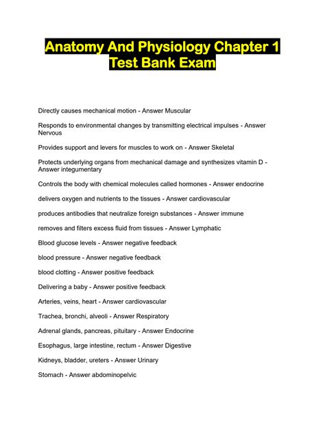 Anatomy And Physiology Chapter 1 Test Answer Key slidesharetrick
