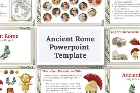 Ancient Rome PowerPoint Template Theme School Project Printables