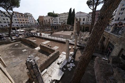 Ancient Rome temples complex, with ruins of building where Caesar was stabbed, opens to tourists
