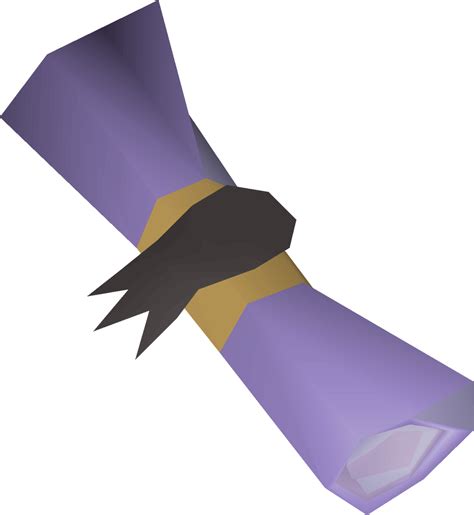 The unholy blessing can be found as a reward from all levels of Treasure Trails. The scroll's examine text is "The Dark Lord will rise again with his servant's aid, greater and more terrible than he ever was". The scroll can be equipped in the ammunition slot, and provides a +1 prayer bonus. In addition, it provides protection from Zamorakian forces in the God Wars Dungeon as well as cause .... 