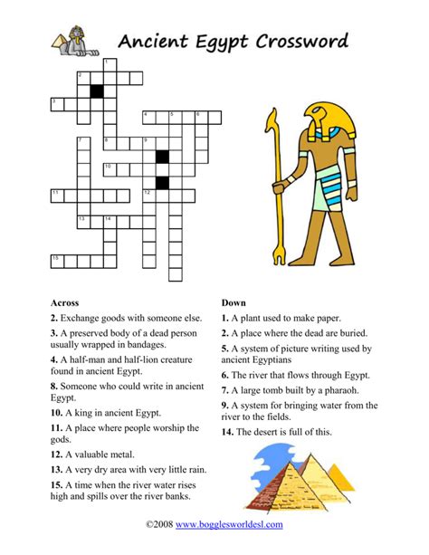 The Crossword Solver found 30 answers to "Ancient Egyptian capital (7)", 7 letters crossword clue. The Crossword Solver finds answers to classic crosswords and cryptic crossword puzzles. Enter the length or pattern for better results. Click the answer to find similar crossword clues.. 