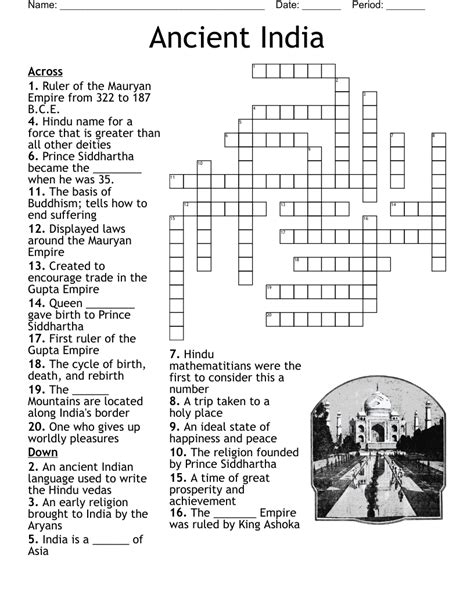 This crossword puzzle is a great handout covering religion in ancient India and includes questions about castes and differences between Buddhism and Hinduism. This 23-question assessment is an excellent way to review or test students' knowledge. The word bank includes the words: brahmins, buddhism, caste, hinduism, hittites, karma, kshatriyas ...