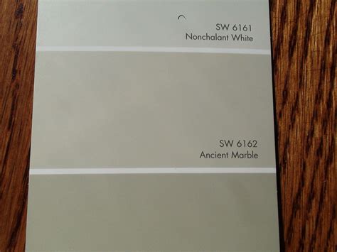 At any rate, SW Ancient Marble is a sandy beige color, with really no gray at all in it. The LRV of Ancient Marble is 60, so it is in the same lightness range as Sea Salt. Sherwin Williams Sea Salt vs Glimmer (SW 6476) The Sherwin Williams 6470 strip that starts with Glimmer is an aqua blue range that has no real gray in it.