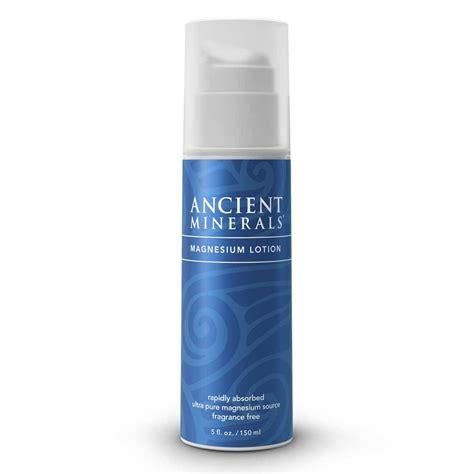 Ancient minerals. Ancient Minerals Magnesium Lotion Goodnight is a smooth, quickly absorbed emulsion of magnesium chloride and melatonin in a skin-nourishing base of certified organic oils. Ancient Minerals is fragrance free and does not contain any formaldehyde releasing preservatives. A gentler concentration of magnesium chloride than our magnesium oil or ... 