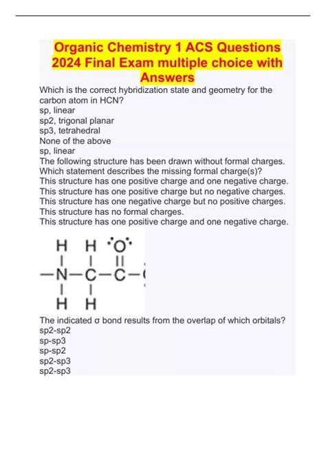 And Acs Exam Answers Questions