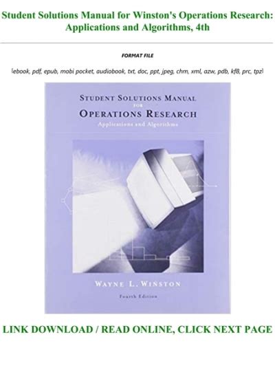 And Algorithms Applications Student Operations Download Winstons Solutions 4th Manual For Research