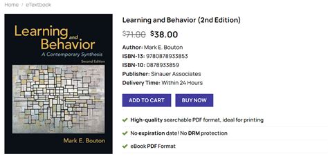 And Associates Sinauer Learning Behavior