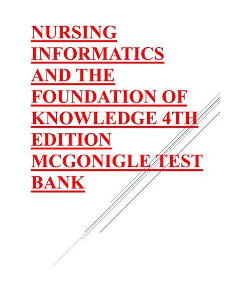And Bank Of Informatics Nursing Test The Foundation Knowledge