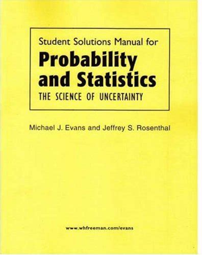 And Evans Rosenthal Probability Solutions Statistics