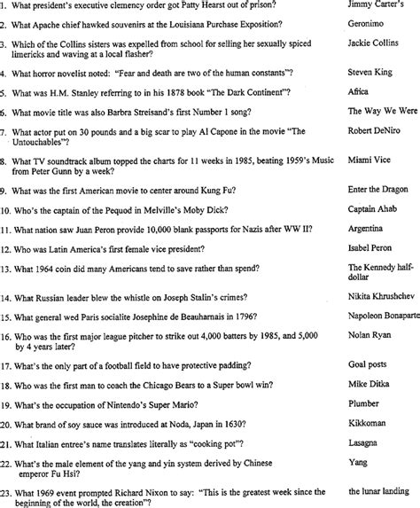 And Example Quiz Answers Questions