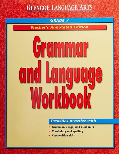 And Glencoe Grammar Language Workbook Arts