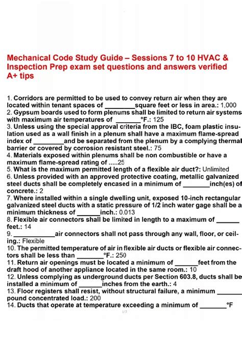 And Hvac Code Answers Questions