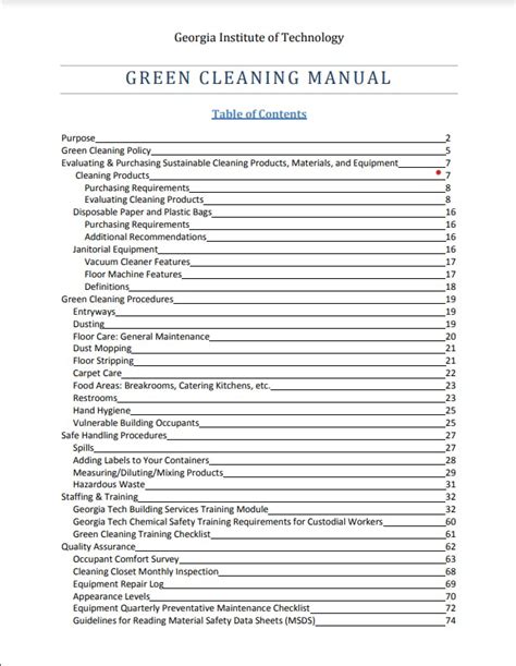 And Manuals Housekeeping Training Examples