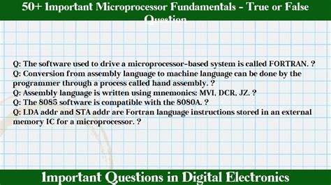 And Mcq Microprocessor Answers Questions