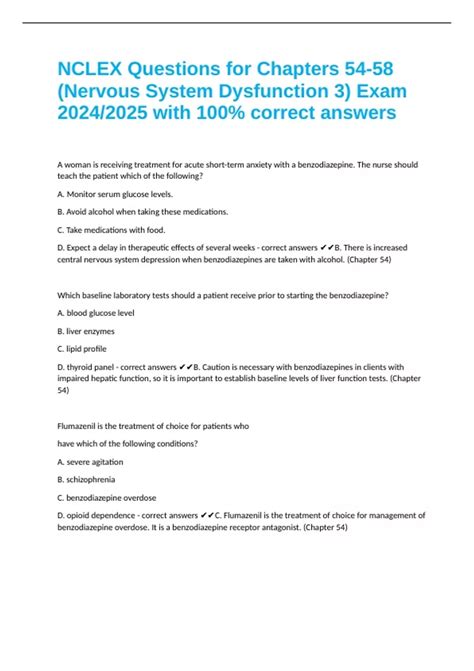 And Nclex Nervous Central System Answers Questions
