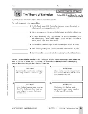 And Of Reinforcement Study 15 The Answer Guide Evolution Theory Key Chapter