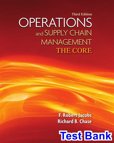 And Operations 3rd The Supply Core Management Edition
