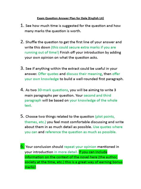 And Question Lesson Answer Plan