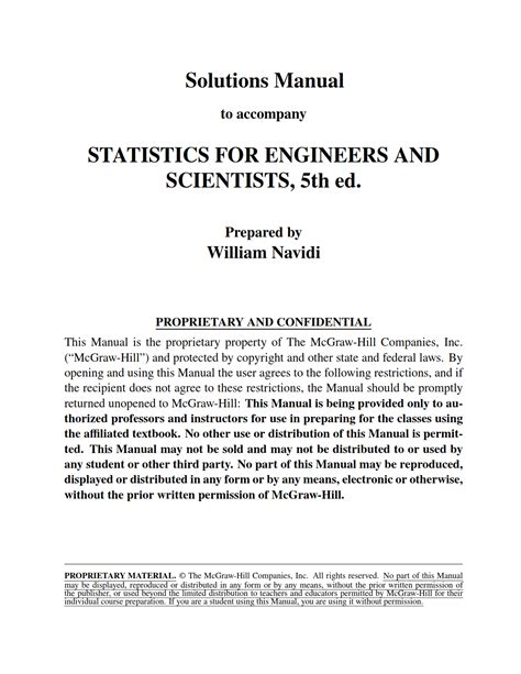 And Scientists Solutions Engineers Statistics Manual For