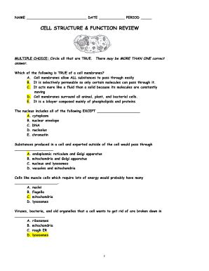 And Structure Function Cell Review Answer