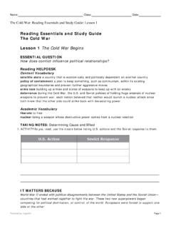 And Study Cold The Begins War Guide Essentials Reading Answers