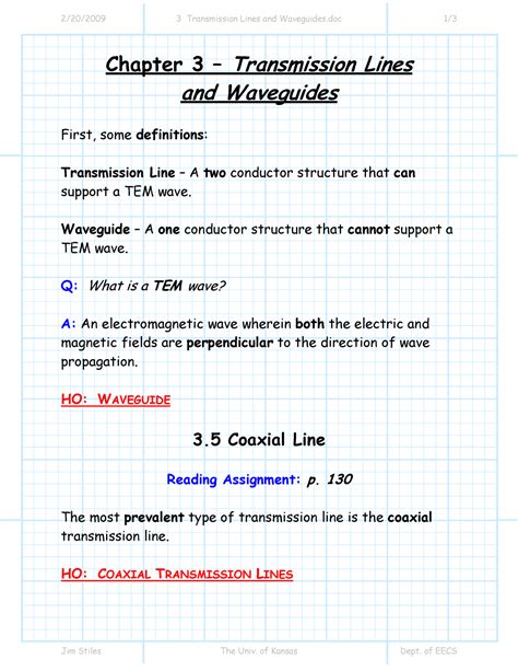 And Waveguides Lines Ryder D John Transmission