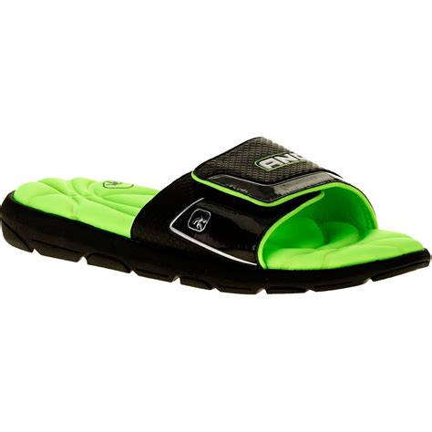 And1 sandals. The AND1 sandal has thick padding to cushion the foot, providing a feel of support and comfort whether standing or walking. It can be worn to the pool, beach or while out shopping. The casual footwear is available in a range … 