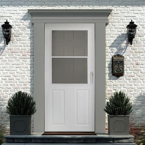  K900 Plus. Self-Storing Storm Door. 2 Hour Easy Install. One-hand retractable insect screen. Integrated Pet Entry System. Built-in keyed deadbolt lock. Design This Door With Large Pet Opening. . 