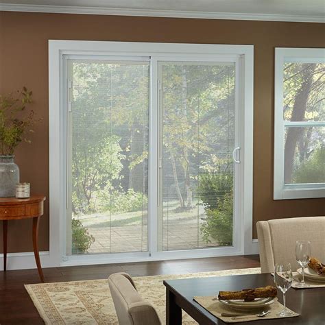 150 Series 72-in x 80-in Tempered Blinds Between The Glass White Vinyl Left-Hand Sliding Patio Door. Model # 1000008978. Find My Store. for pricing and availability. 24. Multiple Options Available. United Window & Door. 72-in x 80-in Double Strength Blinds Between The Glass Vinyl Patio Door. Find My Store.. 