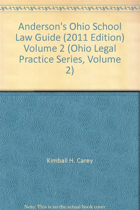 Andersons ohio school law guide volume 2 ohio legal practice series volume 2. - Die bedienungsanleitung für persönlichkeit bei der arbeit 2nd ed.