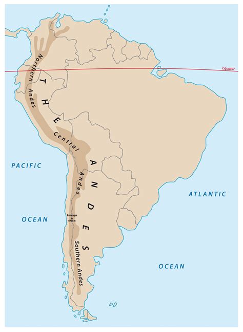 The Andes, Andes Mountains or Andean Mountain Range are the longest continental mountain range in the world, forming a continuous highland along the western edge of South America. The range is 8,900 km (5,530 mi) long and 200 to 700 km wide and has an average height of about 4,000 m (13,123 ft). The Andes extend from north to south …. 