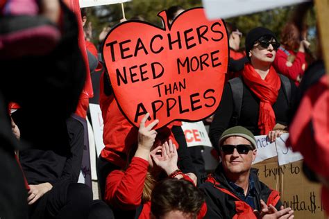 Andover teachers go on strike, rally for better pay, more prep time