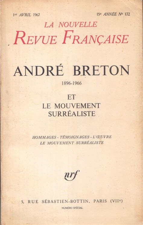 André breton et le mouvement surréaliste. - De nationaliteit van schepen beschouwd uit een internationaalrechtelijk oogpunt.