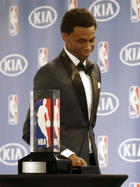 Canadian Andrew Wiggins named NBA's rookie of the year. The native of Vaughan, Ont., captured the award after averaging 16.9 points and 4.6 rebounds this season. MINNEAPOLIS • Dressed in a Navy .... 
