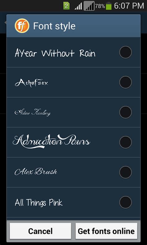 Android Fonts Download yellowdom