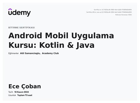 Android O Mobil Uygulama Kursu: Kotlin & Java.