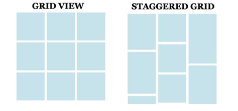 Android arsenal recyclerview.  The Staggered Grids shows uneven size imag...