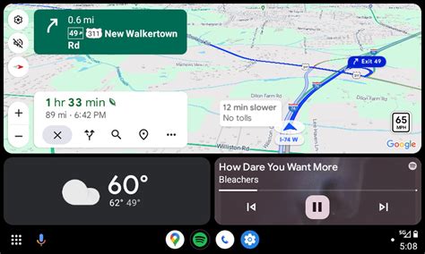 Android auto freezes on maps.  Google maps version 11.  When I am listeni...