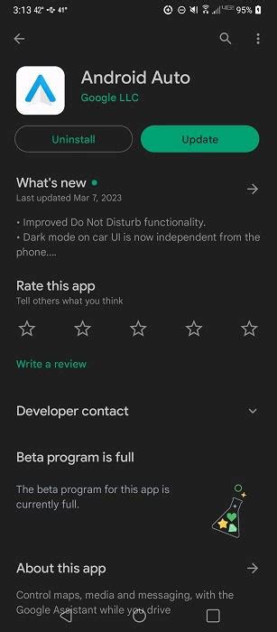 Android auto not working error 8.  Update Google Play Service.  An unstable or...