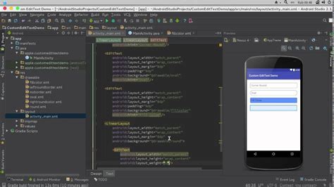 Android custom edittext programmatically.  D&auml;r ser du information om din Android-ver...
