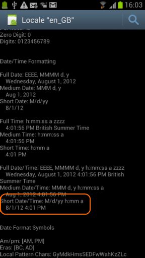 Android dateformat. text.  A quick Google search led me to a discussion on StackOver...