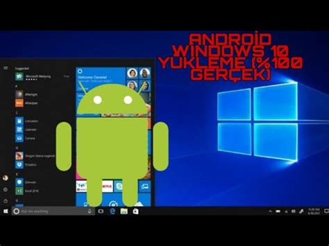 Android e windows 10 yükleme