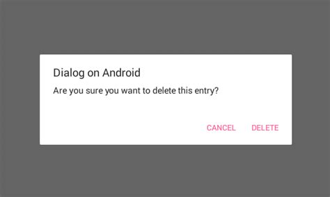 Android show error message dialog