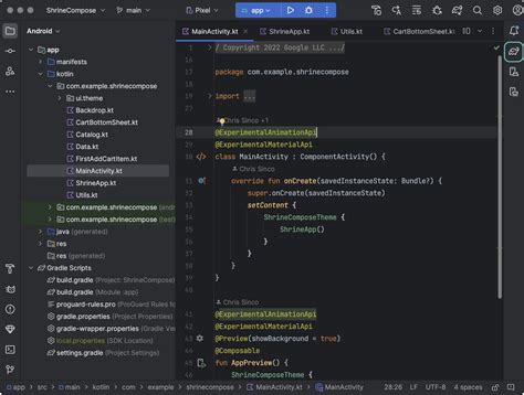 Android studio project with multiple modules.  Gradle supports this scenario throu...