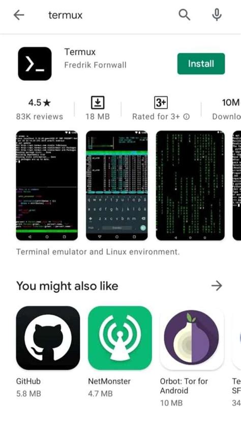 Android tools termux.  This app allows users to emulate a command terminal inside a Termu...