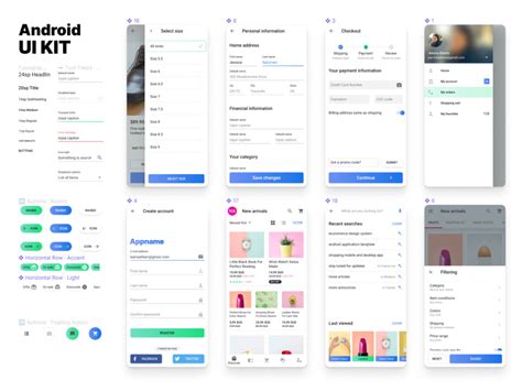 Android ui kit illustrator.  For Photoshop, Figma, Sketch, and XD.  Discover 2...