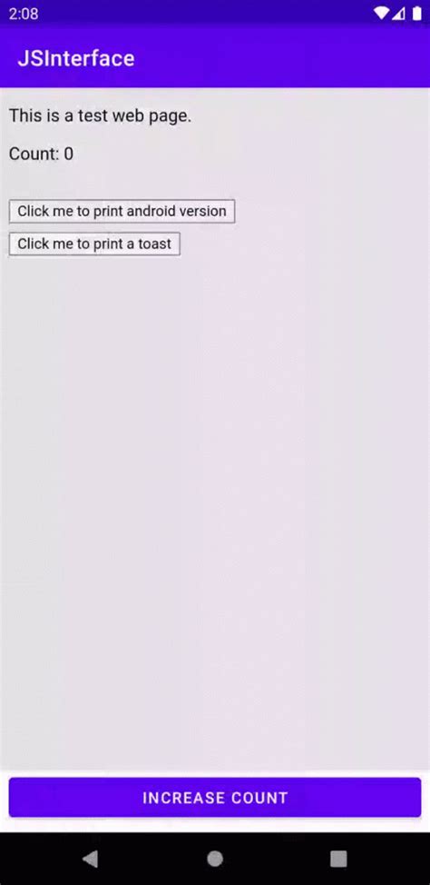 Android webview trigger javascript event.  Jul 23, 2025 · JavascriptInterface Annotation ...