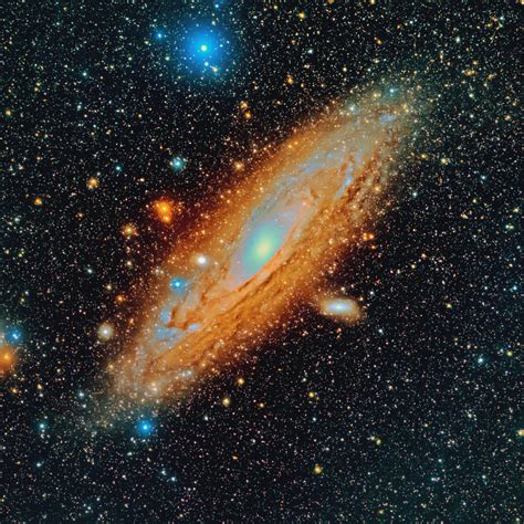 Andromeda galaxy telescope.  the Milky Way as seen from a procedural generated pla...